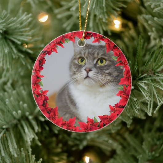 ペット写真クリスマス セラミックオーナメント (ツリー)
