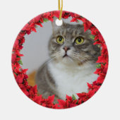 ペット写真クリスマス セラミックオーナメント (正面)