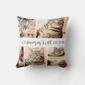 ペット写真コラージュでモダンの思い出 クッション (裏面)