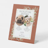 ペット写真シグネチャードリンクグリーナリーテラコッタ 台座サイン (正面)