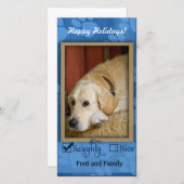 ペット写真テンプレートいけな – またはnice シーズンカード (正面/裏面)