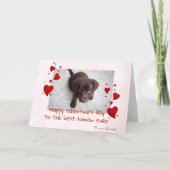 ペット写真テンプレートバレンタインデーカスタマイズカード カード (正面)