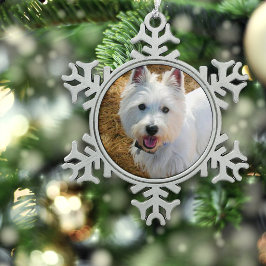 ペット写真テンプレート ペューターフィニッシュ クリスマスツリー オーナメント