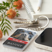 ペット写真パーソナライズな| Rottieのお母さんのロットワイラー犬 キーホルダー (正面右)