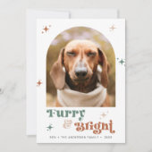 ペット写真ホリデーカードドッグクリスマスパピーファーリー シーズンカード (正面)