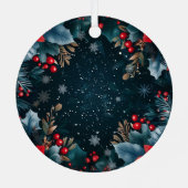 ペット写真マイ初めてのクリスマス犬 メタルオーナメント (裏面)