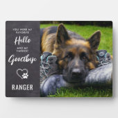 ペット写真メモリアル - 犬写真記念品 - ペットの死 フォトプラーク (正面)