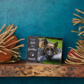 ペット写真メモリアル - 犬写真記念品 - ペットの死 フォトプラーク (側面)