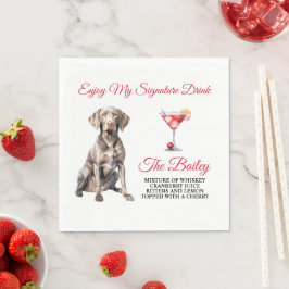 ペット写真付きシグネチャードリンク スタンダードランチョンナプキン