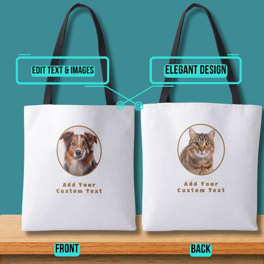 ペット写真付き両面トートバッグ トートバッグ
