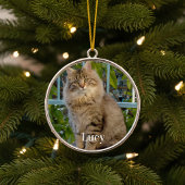 ペット写真入り 名前入り 猫好きギフト セラミックオーナメント
