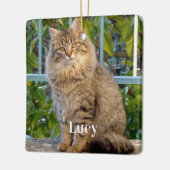 ペット写真入り 名前入り 猫好きギフト セラミックオーナメント (左)