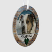 ペット写真名パーソナライズされたハートクリスマス オーナメント (正面)
