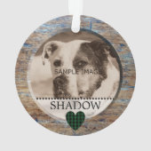 ペット写真名パーソナライズされたハートクリスマス オーナメント (裏面)