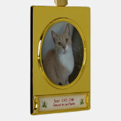 ペット写真名記念日 ゴールドプレートバナーオーナメント (右)