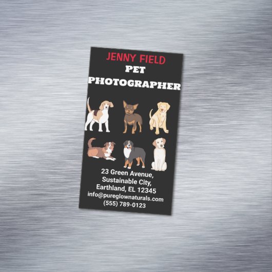 ペット写真家動物折り畳み名刺 マグネット名刺 (インサイチュ)