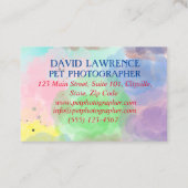ペット写真家 – ドッグウォーカー名刺 名刺 (裏面)