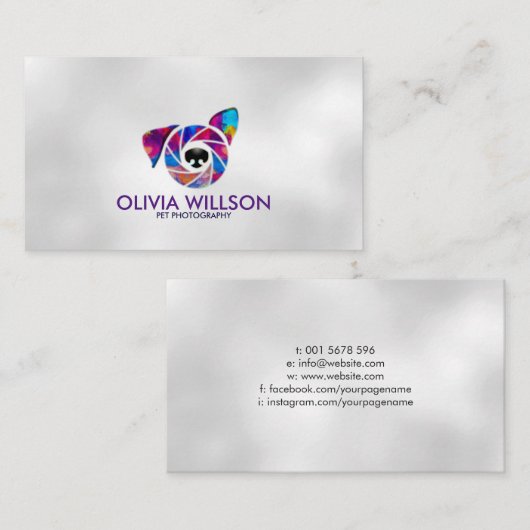 ペット写真家 – 動物写真 名刺 (正面/裏面)