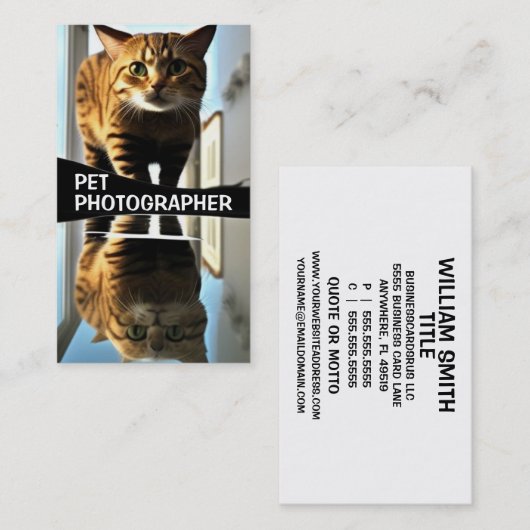 ペット写真家 名刺 (正面/裏面)