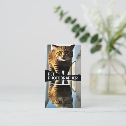 ペット写真家 名刺 (スタンド正面)
