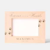 ペット写真永遠に私たちのハート レーザー彫刻フレーム (正面)