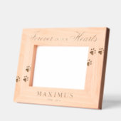 ペット写真永遠に私たちのハート レーザー彫刻フレーム (左)