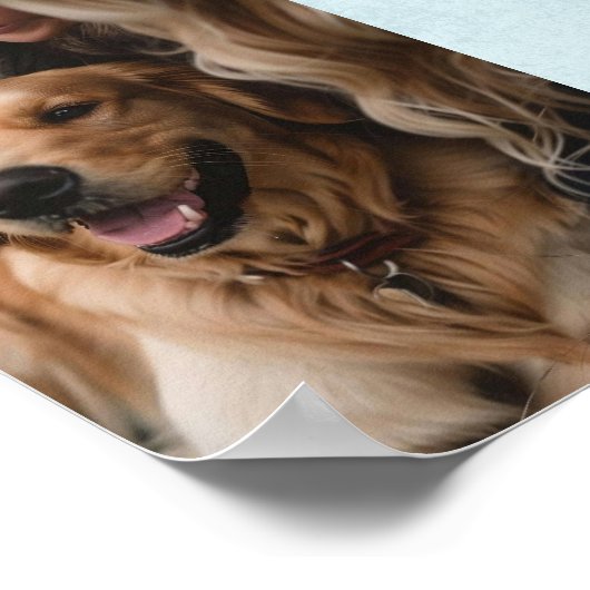 ペット写真記念ペットロス引用文 パーソナライズされた ポスター (角)