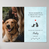 ペット写真記念ペットロス引用文 パーソナライズされた ポスター (正面)