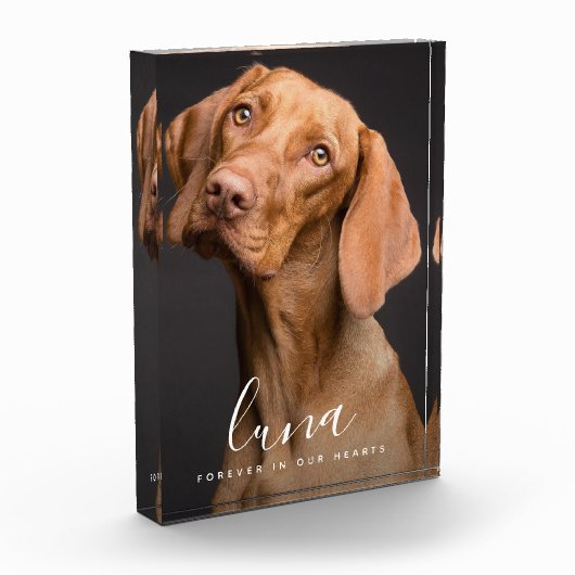 ペット写真記念悔やみや弔慰の献上品 フォトブロック (左)