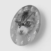 ペット写真記念碑 ラウンド壁時計 (傾斜)