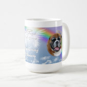 ペット写真記念虹の天使の翼とハロー コーヒーマグカップ (正面右)