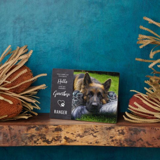 ペット写真記念 – 犬の写真記念 – Pet Loss フォトプラーク (側面)