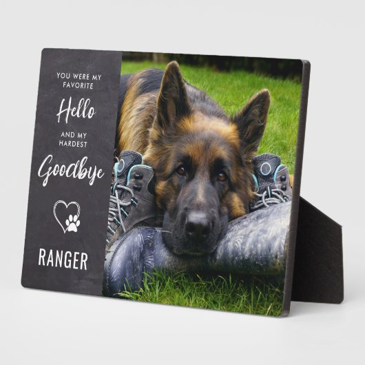 ペット写真記念 – 犬の写真記念 – Pet Loss フォトプラーク (側面)