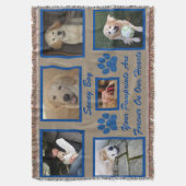 ペット写真記念「Your Pawprints」 スローブランケット (正面縦)