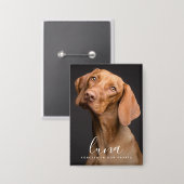 ペット写真追悼記念の献上品 缶バッジ (正面/裏面)