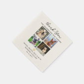 ペット写真4枚結婚のナプキン スタンダードカクテルナプキン (角)