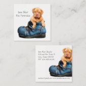 ペット写真 スクエア名刺 (正面/裏面)