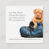 ペット写真 スクエア名刺 (裏面)