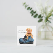 ペット写真 スクエア名刺 (スタンド正面)