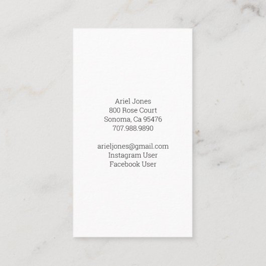 ペット写真 名刺 (裏面)