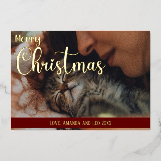 ペット写真 箔シーズンカード (正面)