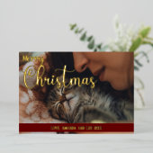 ペット写真 箔シーズンカード (立ち正面)