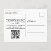 ペット写真 結婚式お知らせQR 案内ポストカード (裏面)