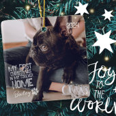 ペット初めてのクリスマスフォーエバーホームモダングランジ セラミックオーナメント