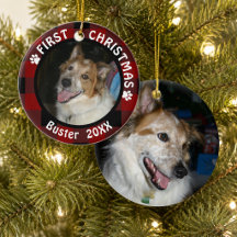 ペット初めてのクリスマス両面2フォトバッファローチェック