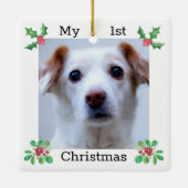 ペット初めてのクリスマス写真 セラミックオーナメント (裏面)