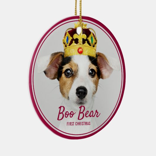 ペット初めてのクリスマス思い出の休日 セラミックオーナメント (右)