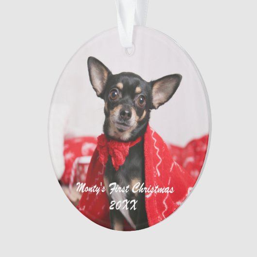 ペット初めてのクリスマス オーナメント (正面)