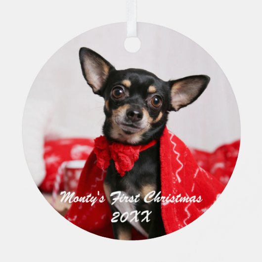 ペット初めてのクリスマス メタルオーナメント (裏面)