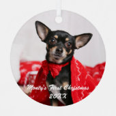ペット初めてのクリスマス メタルオーナメント (正面)